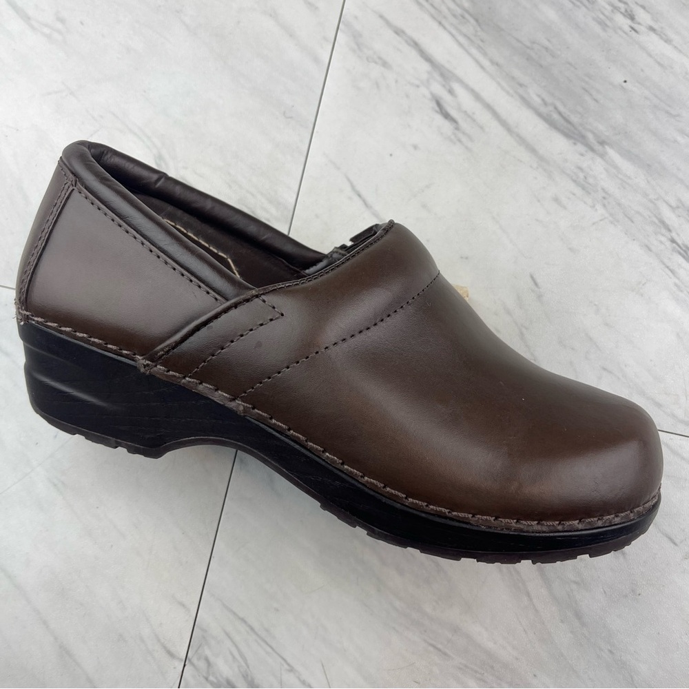 -LL Bean Brown Womens Comfort Clogs Shoes Size 6 Comfort Padded Foot Bed